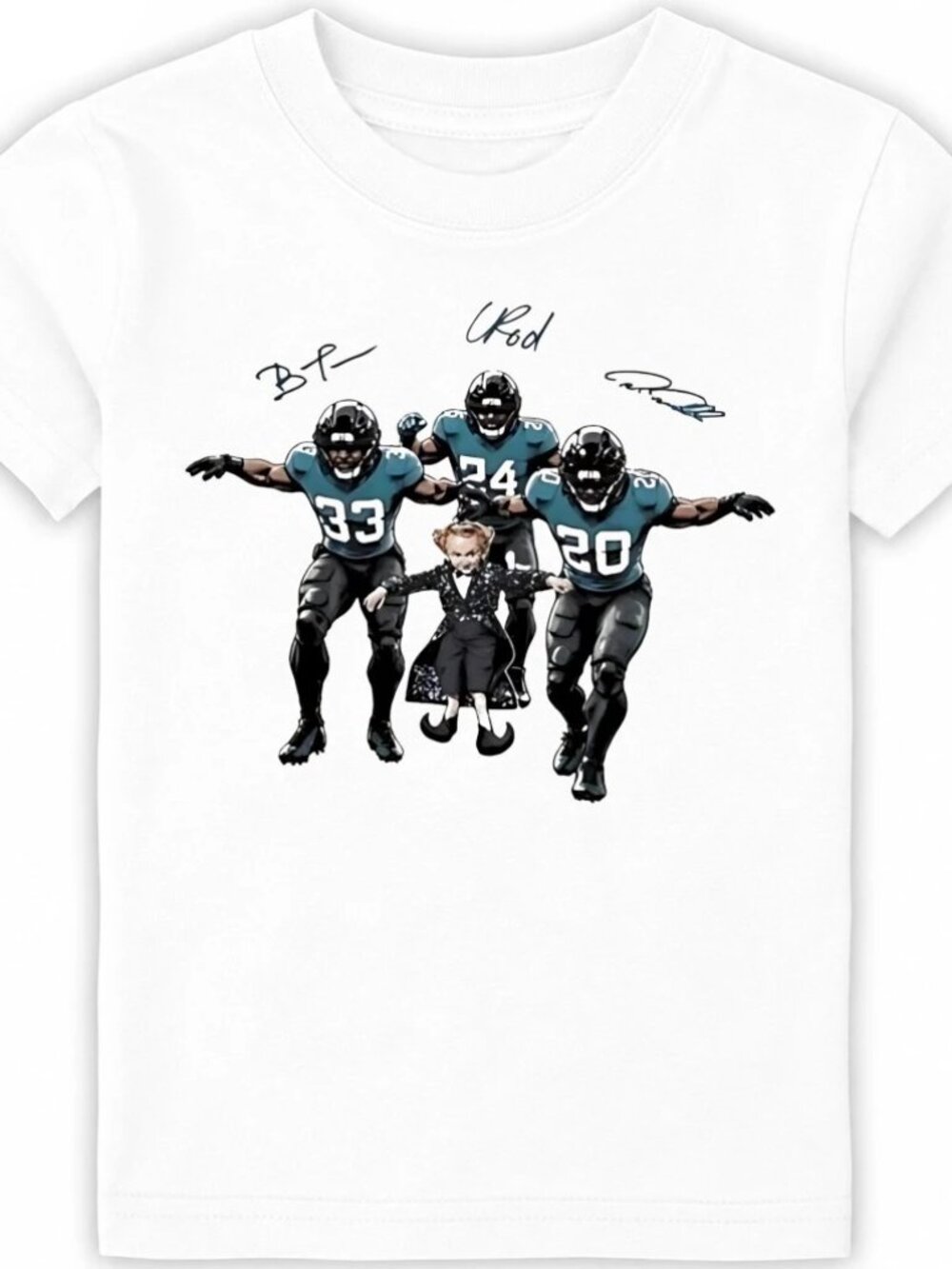 Jacksonville Jaguars football players number 33 24 and 20 with signature shirt